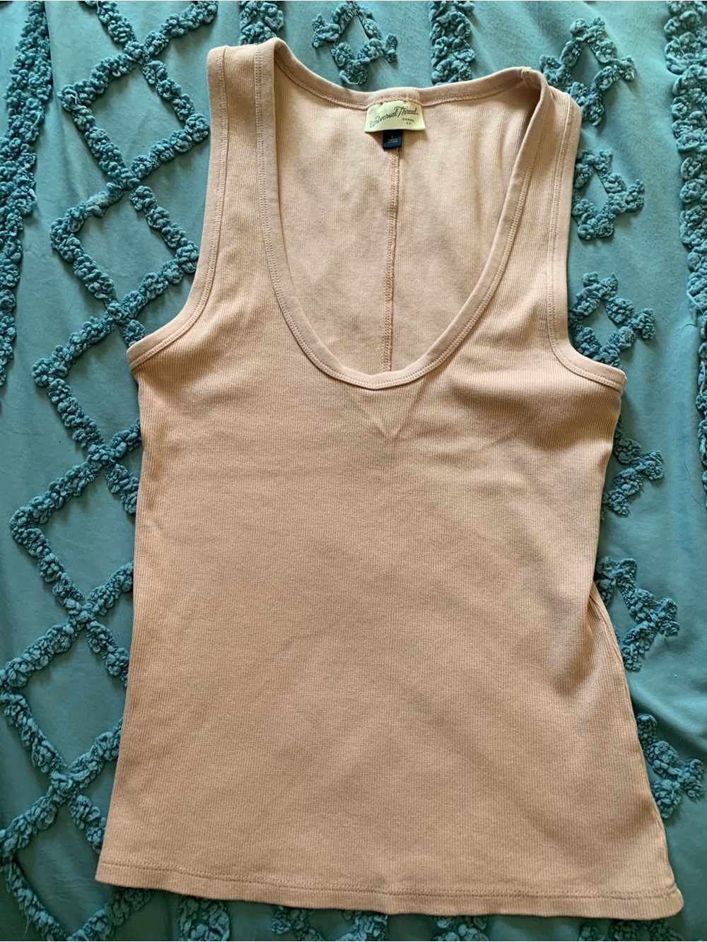 Universal Thread Peach Ribbed Scoop Neck Tank